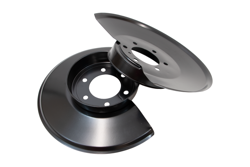 Kentrol 76-78 Jeep CJ Disc Brake Dust Cover JeepBlack Powdercoat Stainless Caliper Covers Kentrol