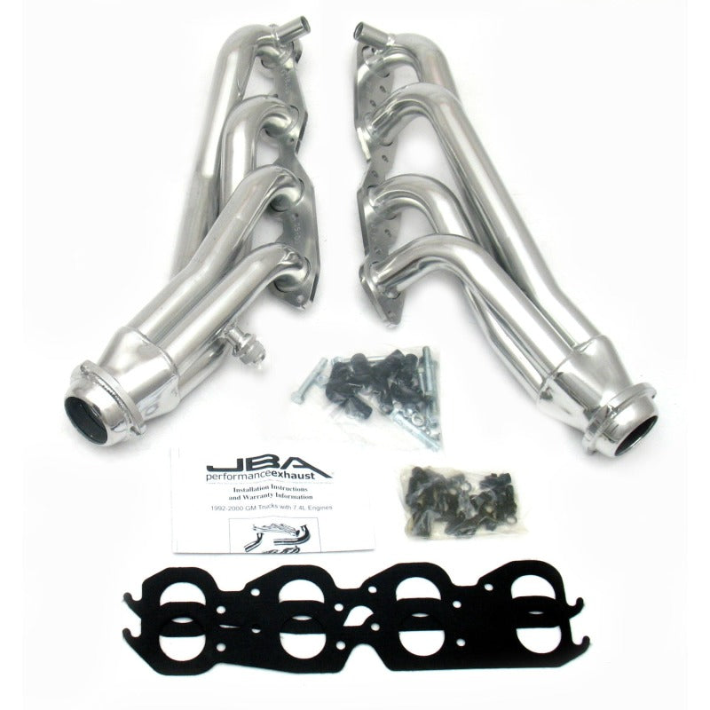 JBA 96-00 GM Truck 7.4L Vortec w/EGR & A.I.R. 1-3/4in Primary Silver Ctd Cat4Ward Header Headers & Manifolds JBA