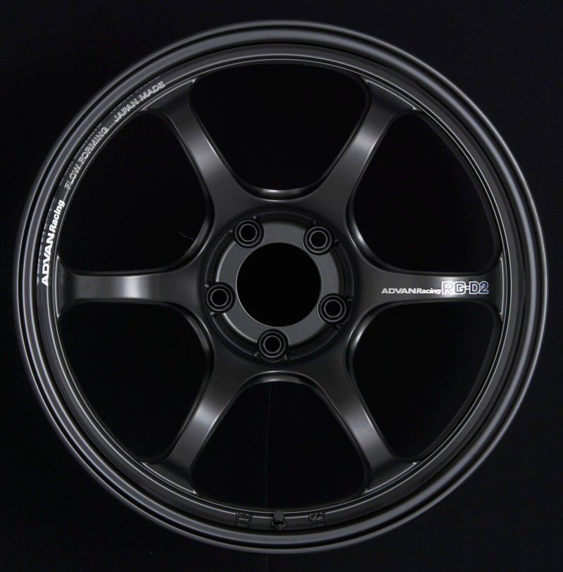 Advan RG-D2 18x10.0 +22 5x114.3 Semi Gloss Black Wheel Wheels - Cast Advan