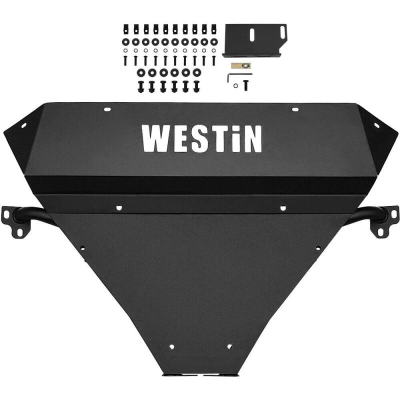 Westin 2014-2018 Chevy Silverado 1500 Outlaw Bumper Skid Plate - Textured Black Skid Plates Westin