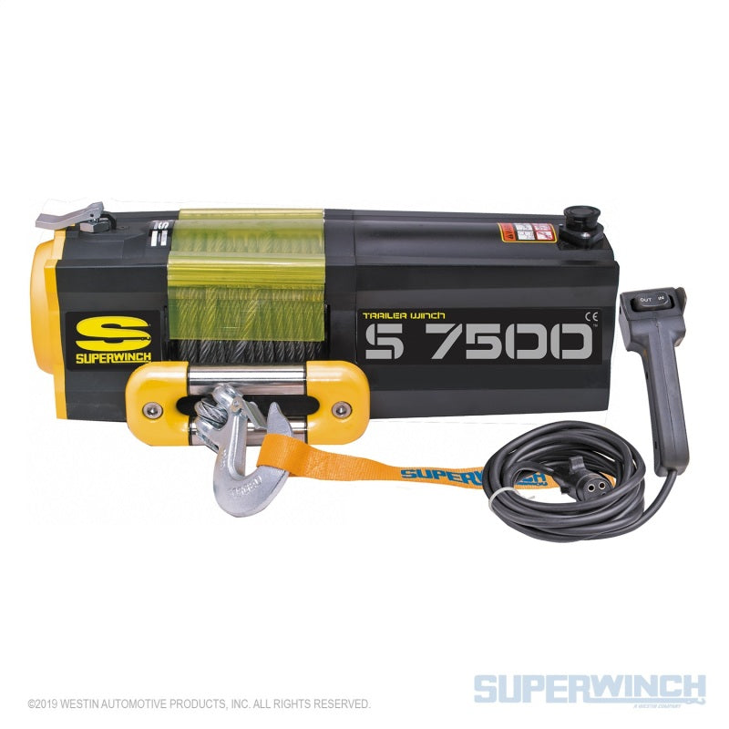 Superwinch 7500 LBS 12V DC 5/16in x 54ft Steel Rope S7500 Winch Winches Superwinch