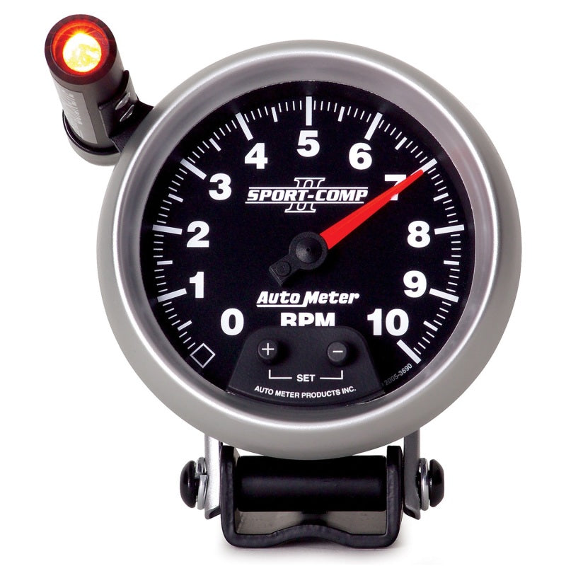 Autometer Sport-Comp II Quick Lite 3 3/4in 10K RPM Pedestal Tachometer Gauges AutoMeter