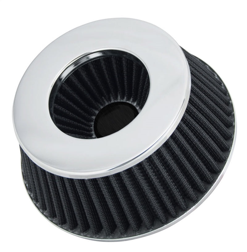 Spectre Adjustable Conical Air Filter 2-1/2in. Tall (Fits 3in. / 3-1/2in. / 4in. Tubes) - Black Air Filters - Universal Fit Spectre