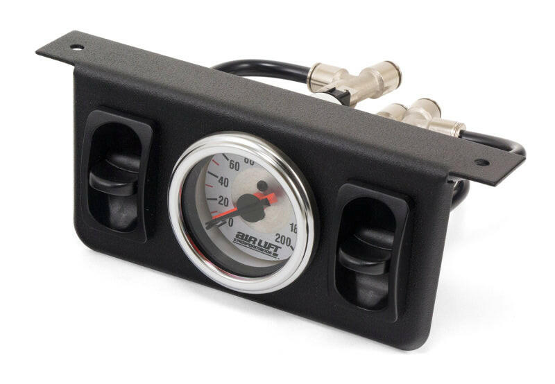 Air Lift Dual Needle Gauge With Two Paddle Switches- 200 PSI Gauges Air Lift