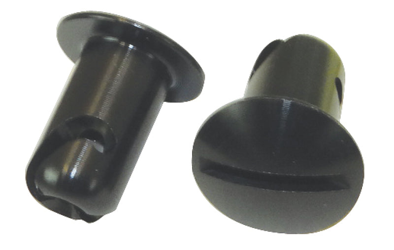 Moroso Quick Fastener - Oval Head - 7/16in x .550in - Aluminum - Black - 10 Pack Fittings Moroso