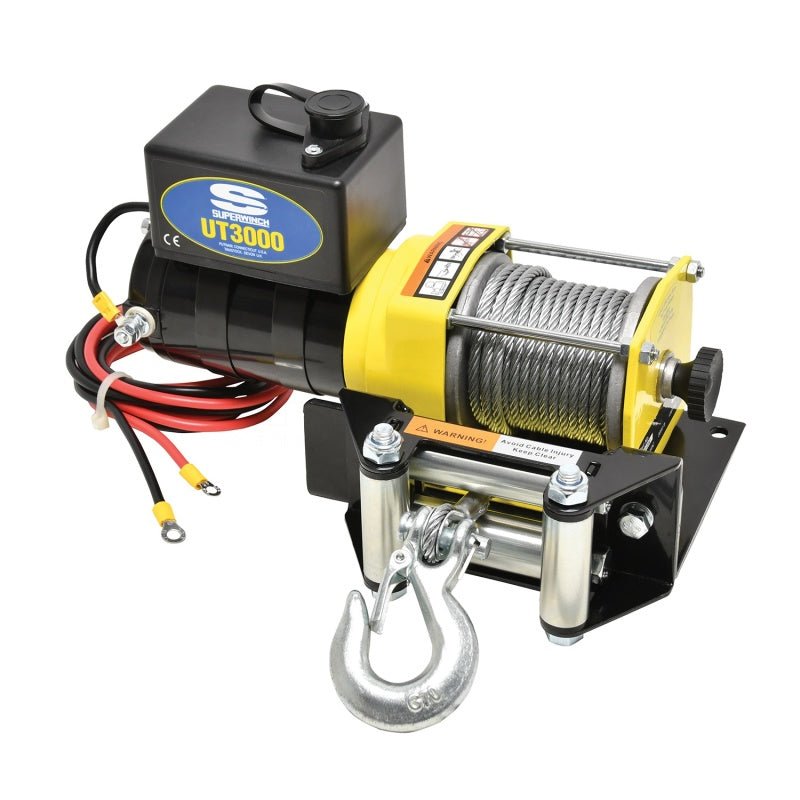 Superwinch 3000 LBS 12V DC 3/16in x 40ft Steel Rope UT3000 Winch Winches Superwinch