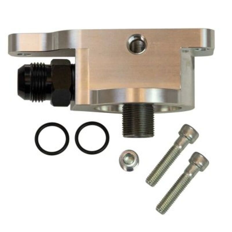 Moroso GM LS External Input Accumulator Inlet Inbound Rail Spin On Oil Filter Adapter Fittings Moroso