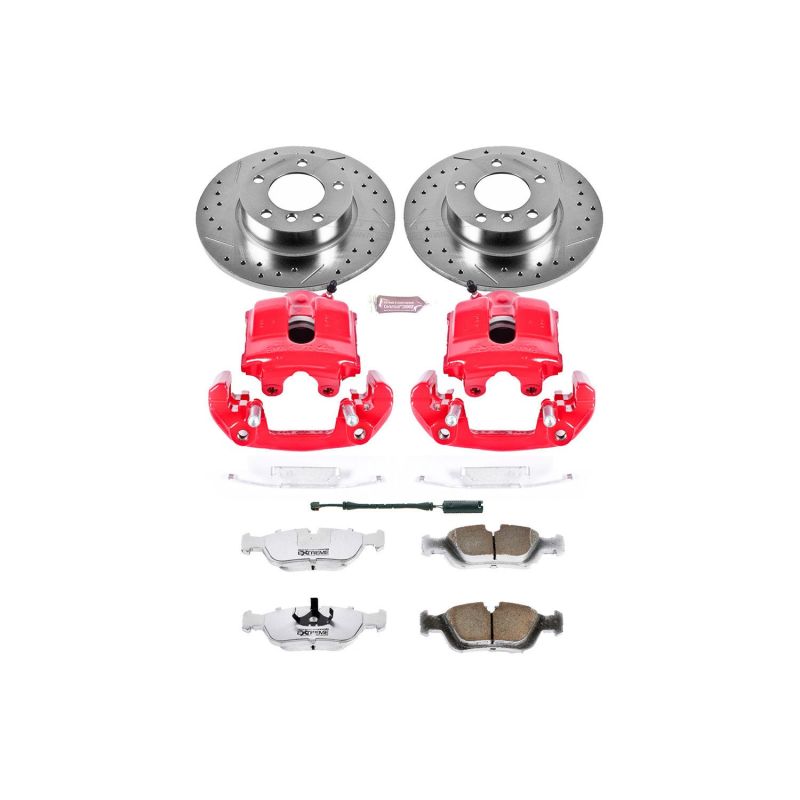 Power Stop 1999 BMW 318ti Front Z26 Street Warrior Brake Kit w/Calipers Brake Kits - Performance D&S PowerStop