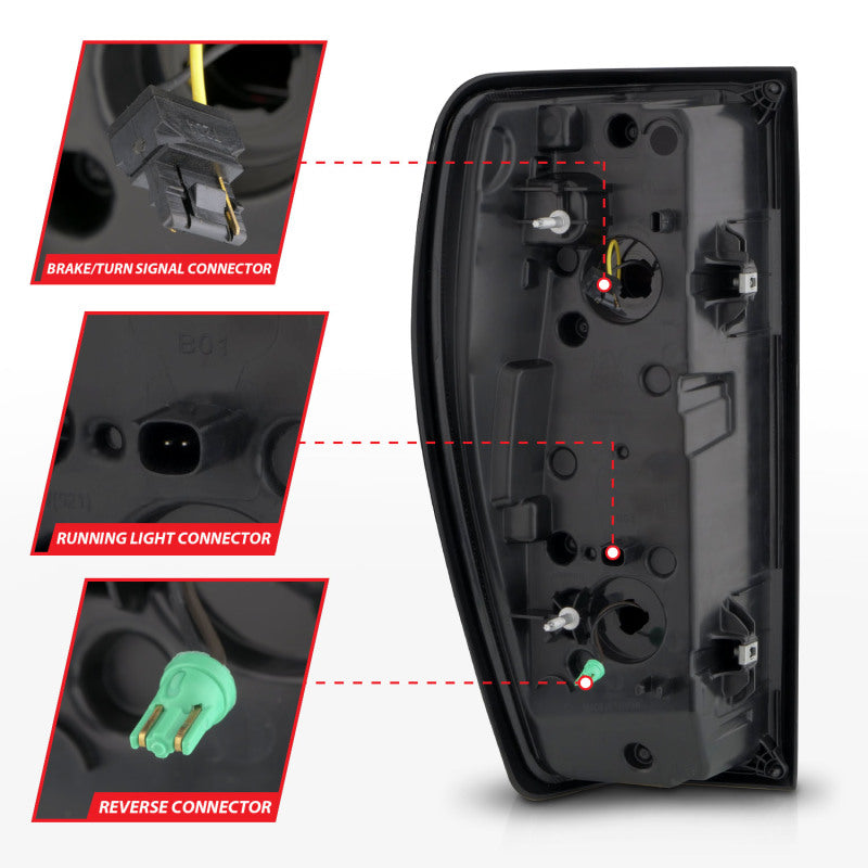 ANZO 19-23 GMC Sierra 1500/2500HD/3500HD Black Replacement Full LED Bar Tail Light Light Tailgate Bar ANZO