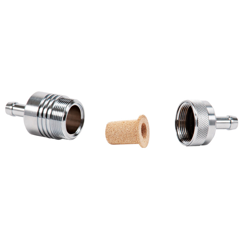 Russell Performance Chrome Street Fuel Filter (3in Length 1-1/8in diameter 5/16in inlet/outlet) Fuel Filters Russell
