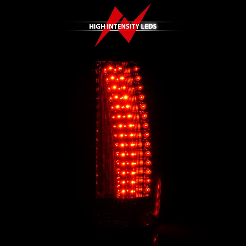 ANZO 2007-2014 Chevrolet Suburban LED Taillights Red/Clear - Escalade Look Tail Lights ANZO