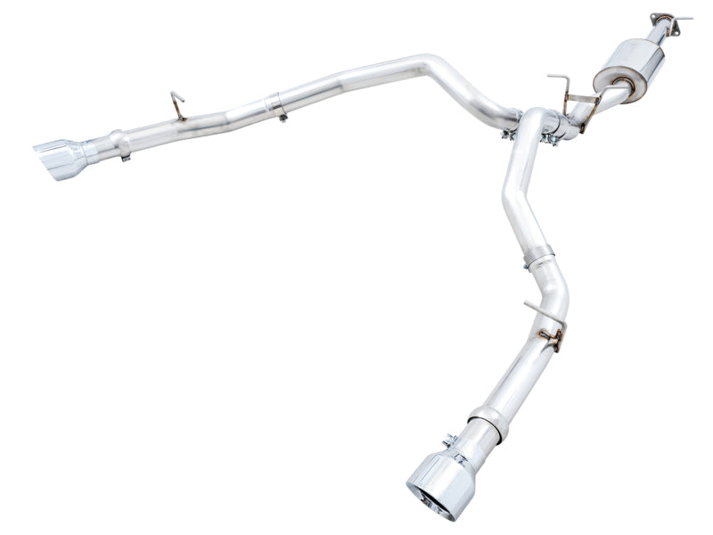AWE Tuning 19-21 RAM 1500 5.7L (w/Cutouts) 0FG Dual Rear Exit Cat-Back Exhaust - Chrome Silver Tips Catback AWE Tuning