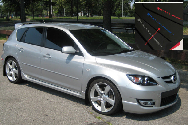 Rally Armor 04-09 Mazda3/Speed3 Black UR Mud Flap w/ Blue Logo Mud Flaps Rally Armor