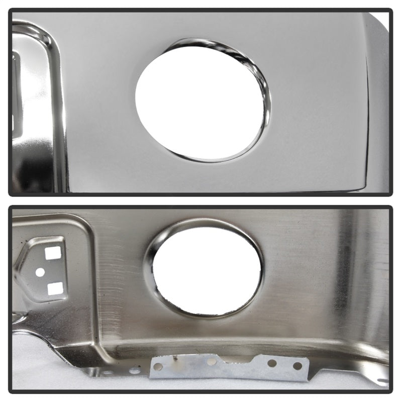 Spyder Ford F150 09-14 w/Fog Light Hole w/o Harley Model Front Bumper - Chrome (OEM 9L3Z17757B) Bumper Accessories SPYDER