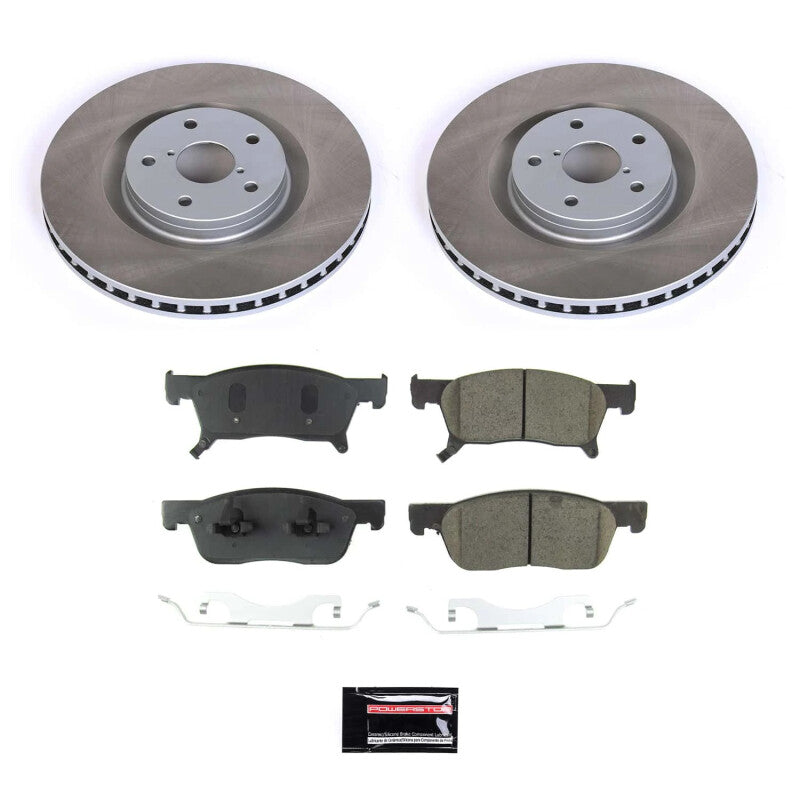 Power Stop 19-22 Subaru Ascent Front Semi-Coated Rotor Kit Brake Kits - Performance Blank PowerStop