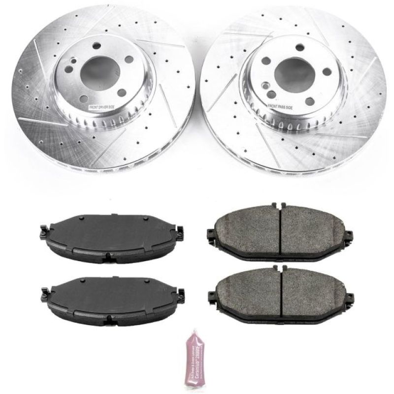 Power Stop 17-18 Mercedes-Benz C300 Front Z23 Evolution Sport Brake Kit Brake Kits - Performance D&S PowerStop