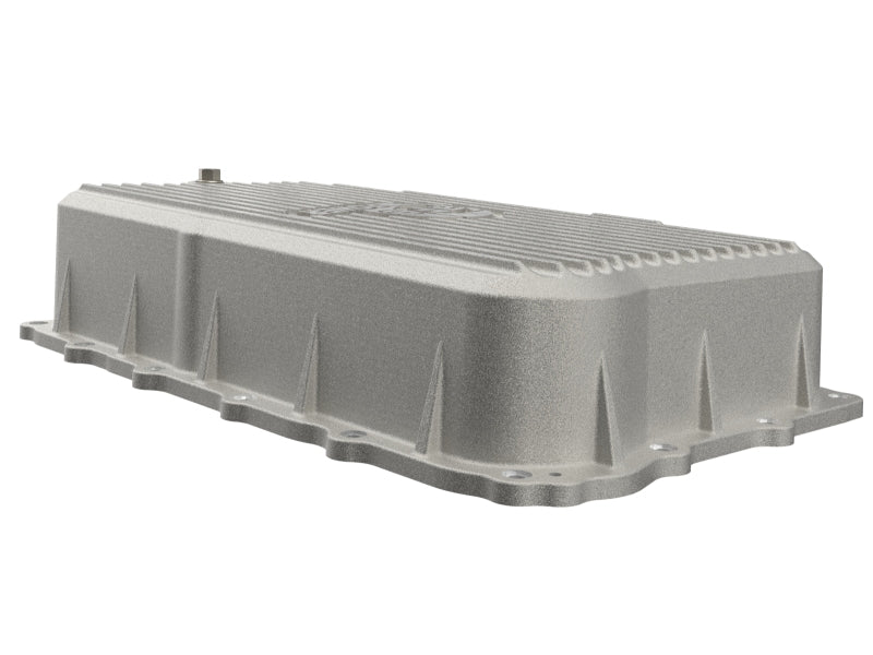 aFe 20-26 GM Trucks L6 3.0L Transmission Pan - Raw / Machined Fins Diff Covers aFe