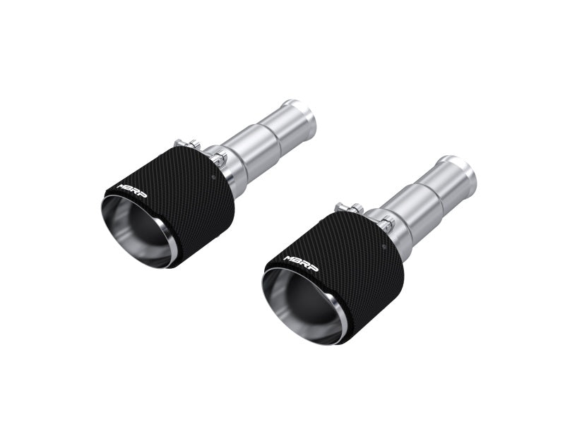 MBRP 19-24 Ram 1500 5.7L Hemi 3in Inl. 5in OD DW Angle Cut T304 Carbon Exhaust Tips - Pairs Tips MBRP