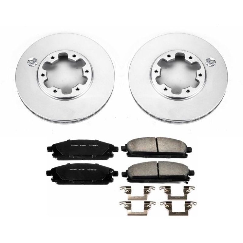 Power Stop 96-98 Nissan Pathfinder Front Z17 Evolution Geomet Coated Brake Kit Brake Kits - Performance Blank PowerStop