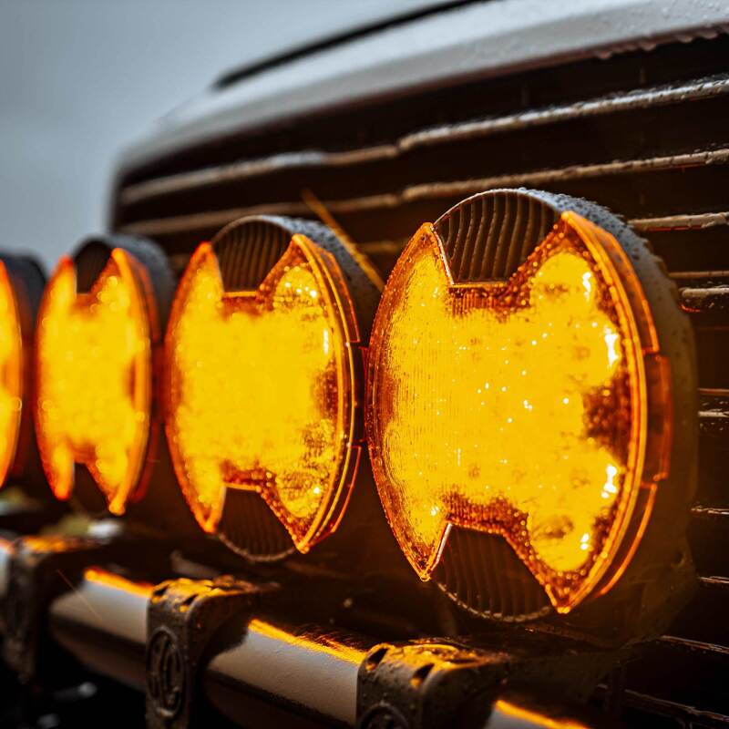 KC HiLiTES SlimLite 8in. LED Light Shield Driving (Shield Only) - Amber Light Covers and Guards KC HiLiTES