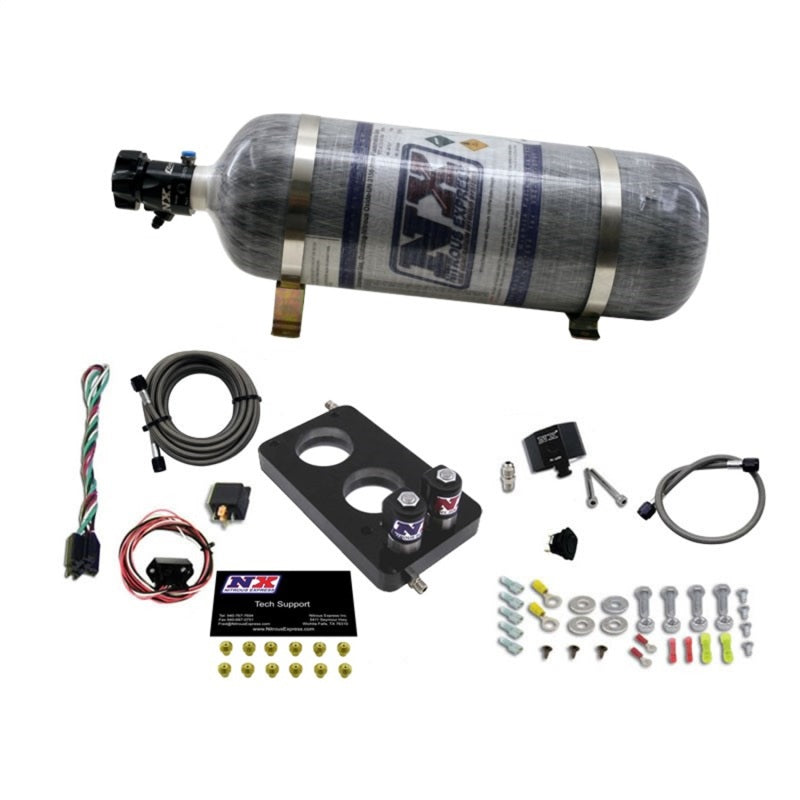 Nitrous Express 05-10 Ford Mustang 4.6L 3 Valve Nitrous Plate Kit (50-150HP) w/12lb Bottle Nitrous Systems Nitrous Express