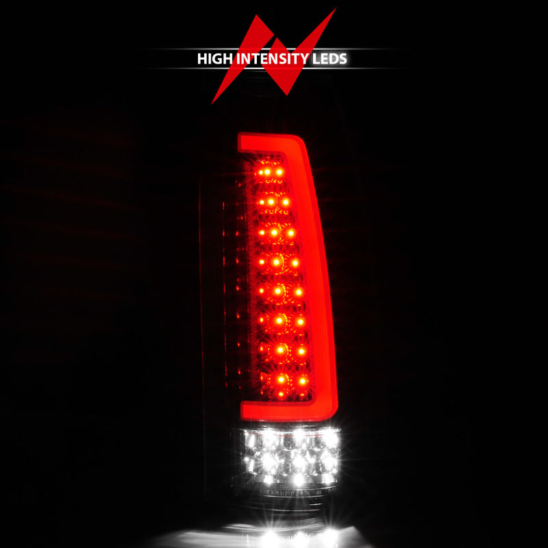 ANZO 88-99 Chevy/GMC C/K1500/2500/3500 Full LED Light Tube Taillights Black Housing Clear Lens Tail Lights ANZO