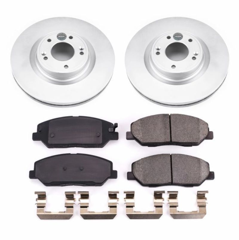 Power Stop 09-11 Hyundai Genesis Front Z17 Evolution Geomet Coated Brake Kit Brake Kits - Performance Blank PowerStop
