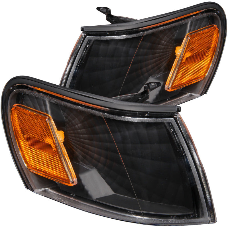 ANZO Corner Lights 1993-1997 Toyota Corolla Euro Corner Lights Black w/ Amber Reflector Lights Corner ANZO