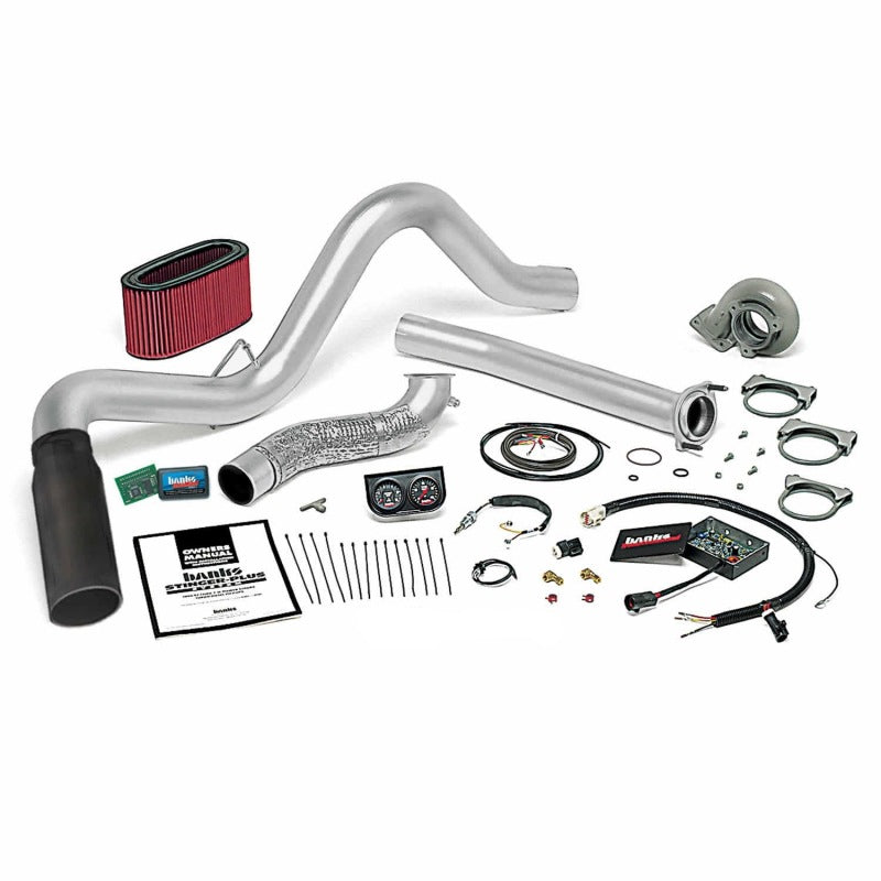 Banks Power 95.5-97 Ford 7.3L Auto Stinger-Plus System - SS Single Exhaust w/ Black Tip Performance Packages Banks Power