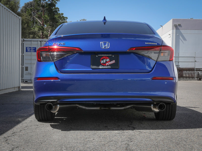 aFe Takeda 2.5in 304 SS Cat-Back Exhaust System w/CF Tips 2022+ Honda Civic L4-1.5L (t) Catback aFe