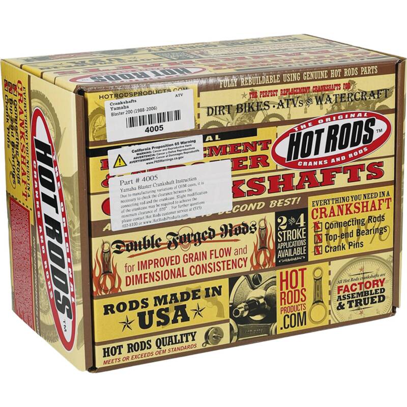 Hot Rods 88-06 Yamaha YFS 200 Blaster 200cc Crankshaft Crankshafts Hot Rods