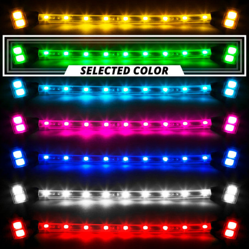 XK Glow Black - Motorcycle Highway Bar Switchback Driving Lights DRL Turnsignal Light Accessories and Wiring XKGLOW