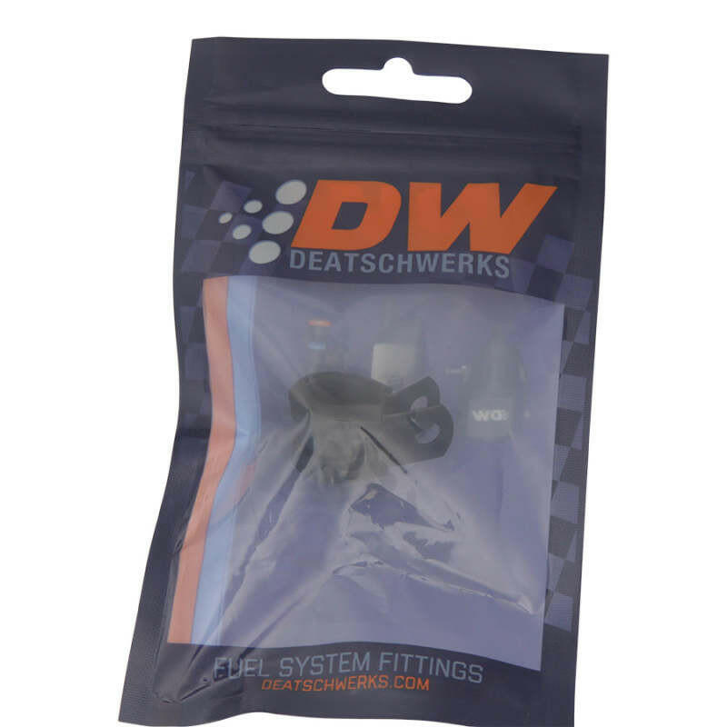 DeatschWerks Rubber Cushioned P-Clamp for 6AN Hose - 9.5mm Clamp Id - Anodized Matte Black Line Seperators DeatschWerks