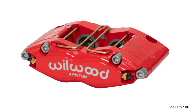 Wilwood Caliper-Dynapro Single 5.98in Mount-Red 1.58in Piston 1.1in Disc Brake Calipers - Perf Wilwood