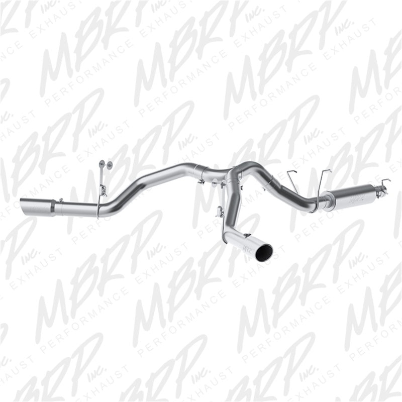 MBRP 14-16 Ram 2500 6.4L 4in AL Dual Side Split Outlet Cat Back Exhaust Catback MBRP