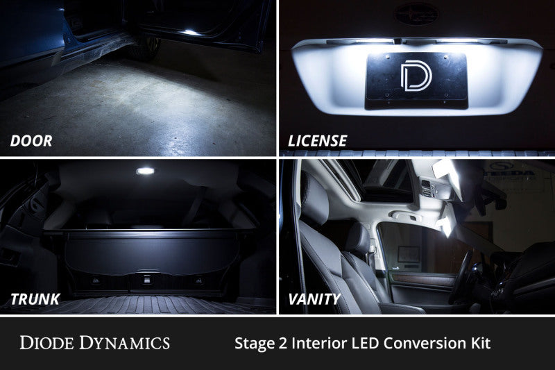 Diode Dynamics 14-19 Toyota Highlander Interior LED Kit Cool White Stage 2 Dash & Interior Trim Diode Dynamics