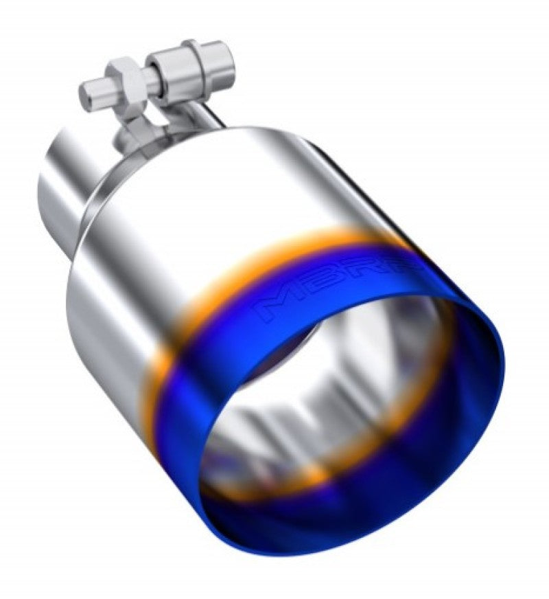 MBRP Burnt End Tip 2.5 ID 4 ID Out 6.5 length Single Wall Angle Cut 304 Stainless Steel Tips MBRP