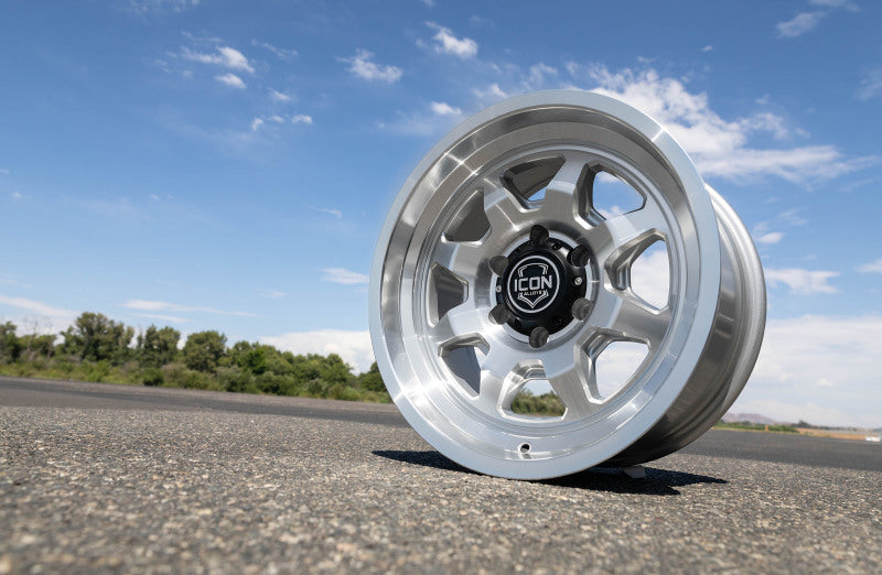 ICON Nuevo 17 X 8.5 5 X 5 6mm Offset 4.5in BS Silver Machined Wheels - Cast ICON