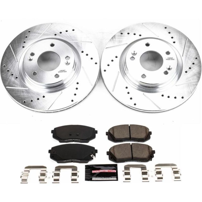 Power Stop 16-19 Hyundai Sonata Front Z23 Evolution Sport Brake Kit Brake Kits - Performance D&S PowerStop