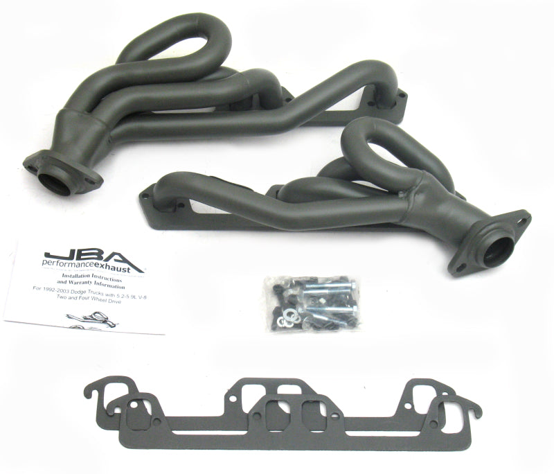 JBA 96-03 Dodge Truck 5.2L/5.9L Magnum 1-1/2in Primary Ti Ctd Cat4Ward Header Headers & Manifolds JBA