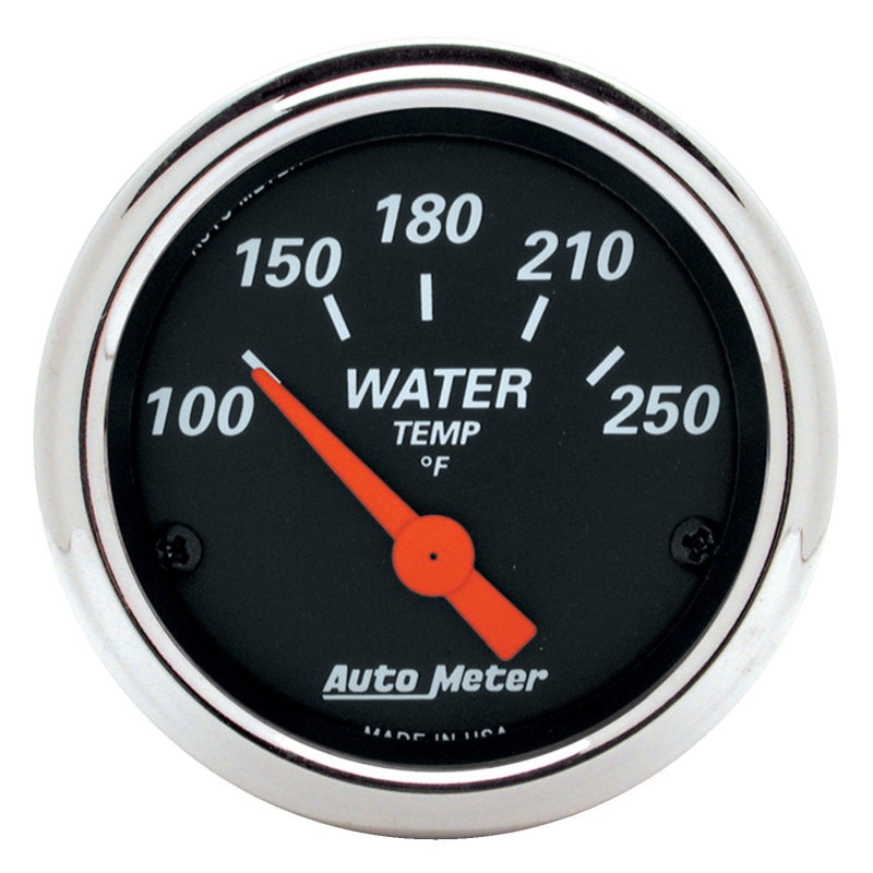 Autometer Designer Black 2 1/16in 250 Deg F Electronic Water Temp Gauge Gauges AutoMeter