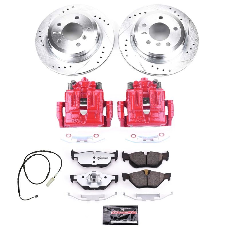 Power Stop 13-15 BMW X1 Rear Z26 Street Warrior Brake Kit w/Calipers Brake Kits - Performance D&S PowerStop
