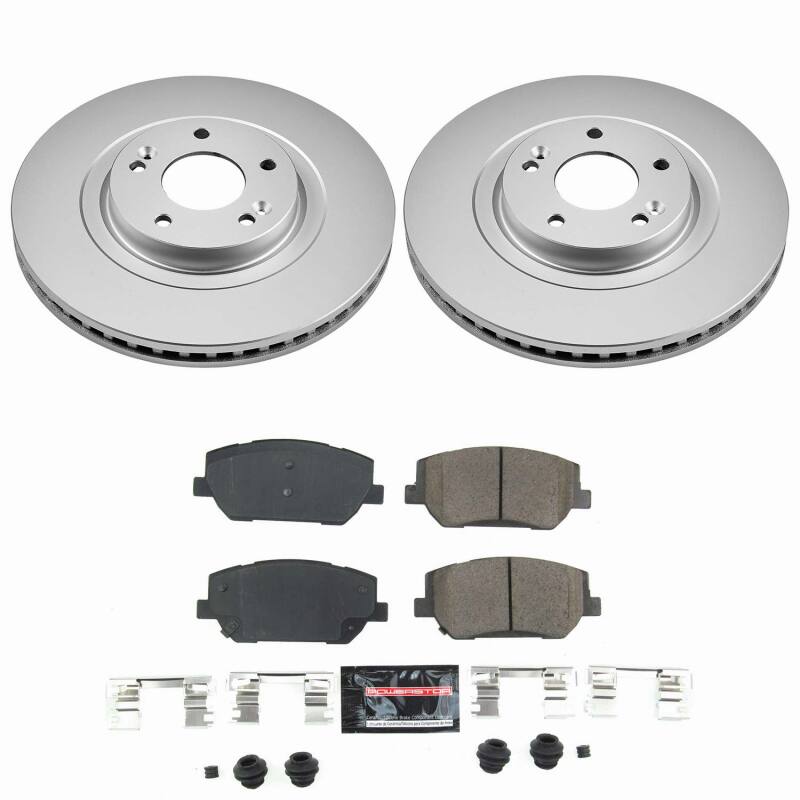 Power Stop 19-20 Hyundai Santa Fe Front Z23 Coated Brake Kit Brake Kits - Performance D&S PowerStop