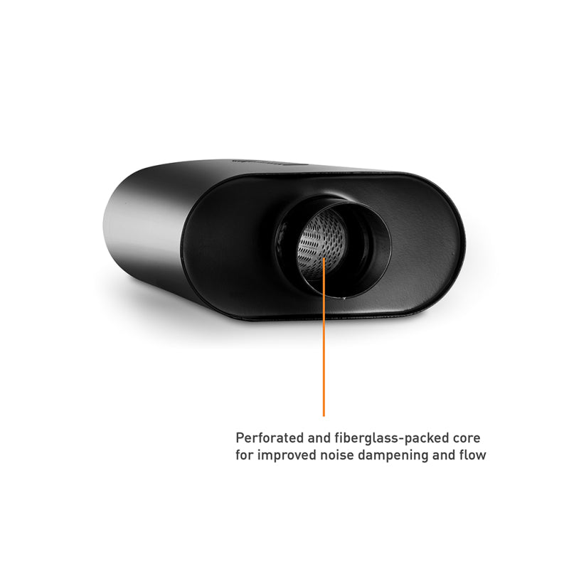 Mishimoto Muffler with 2.5in Center Inlet/Outlet - Angled Tip - Black Muffler Mishimoto