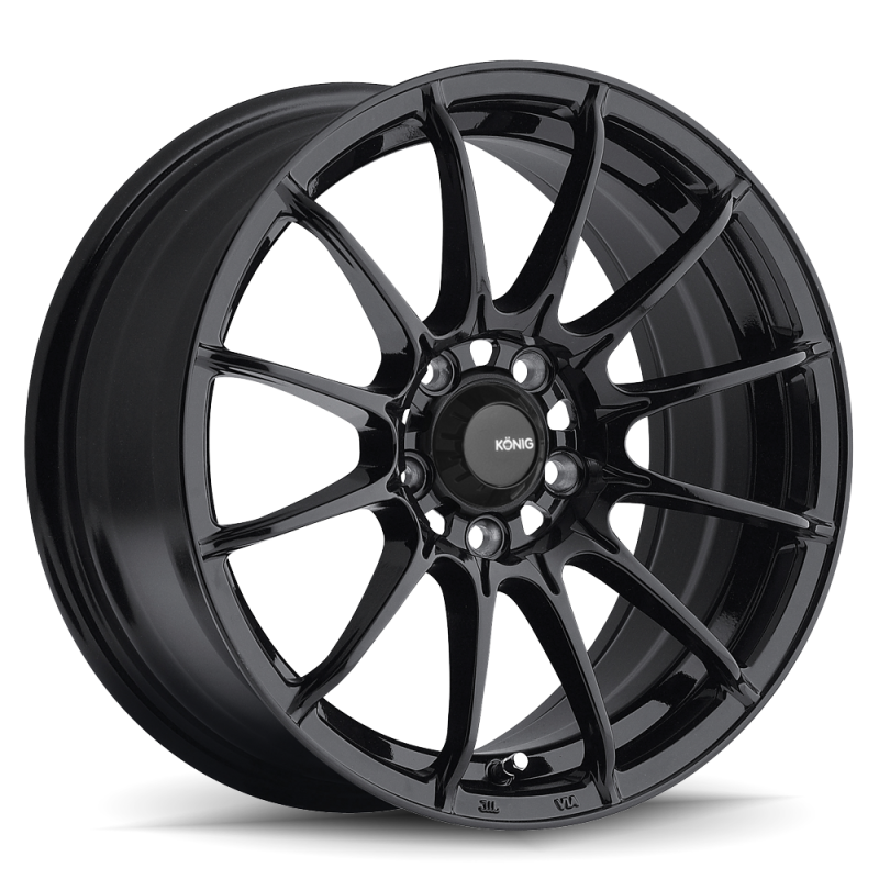 Konig Dial In 15x7 4x100 ET35 Gloss Black Wheels - Cast Konig
