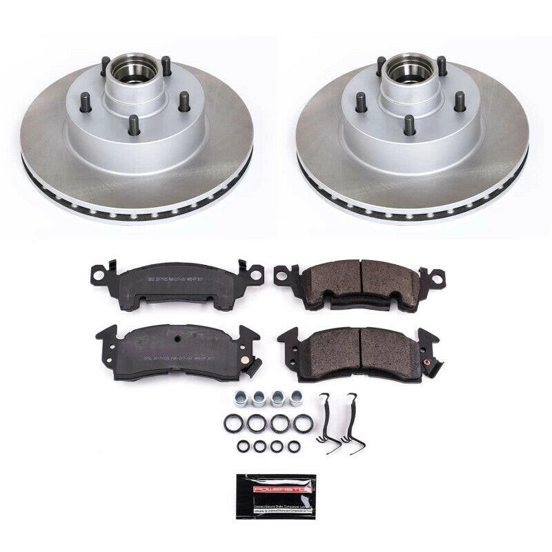 Power Stop 1979 Pontiac Phoenix Front Semi-Coated Rotor Kit Brake Kits - Performance Blank PowerStop