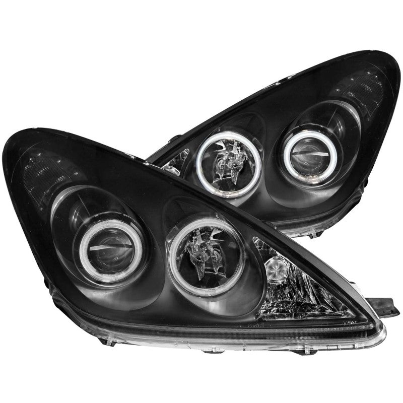ANZO 2002-2003 Lexus Es300 Projector Headlights w/ Halo Black Headlights ANZO