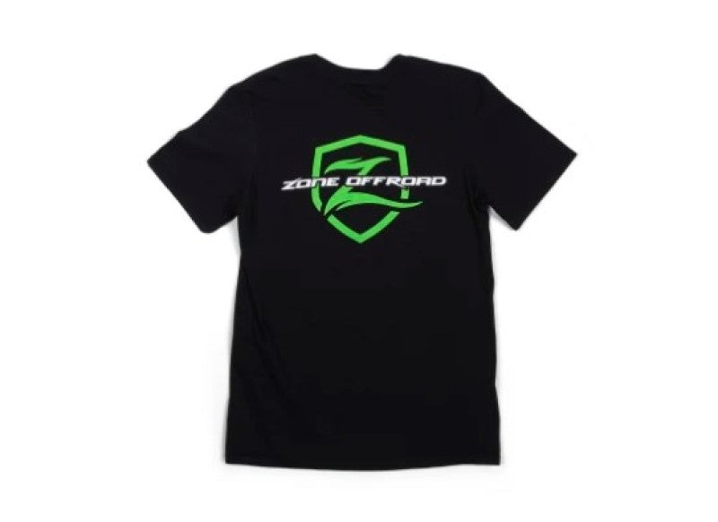Zone Offroad Black Premium Cotton T-Shirt - Green Logo - 3XL Shirts Zone Offroad
