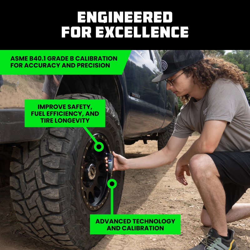 Rhino USA Digital Tire Pressure Gauge 150 Psi (Black) Gauges Rhino USA