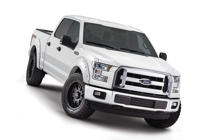 Bushwacker 16-17 Ford F-150 Styleside Pocket Style Flares 4pc 78.9/67.1/97.6in Bed - Oxford White Fender Flares Bushwacker